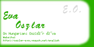 eva oszlar business card